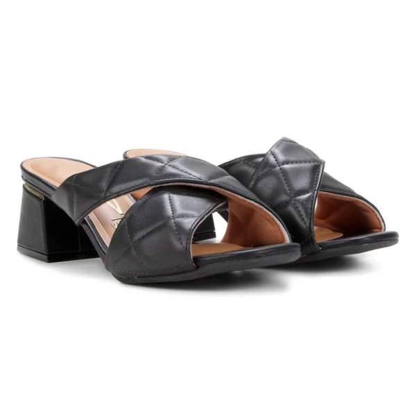 Tamanco Vizzano Salto Bloco Matelassê Feminino - Preto - Imagem 2