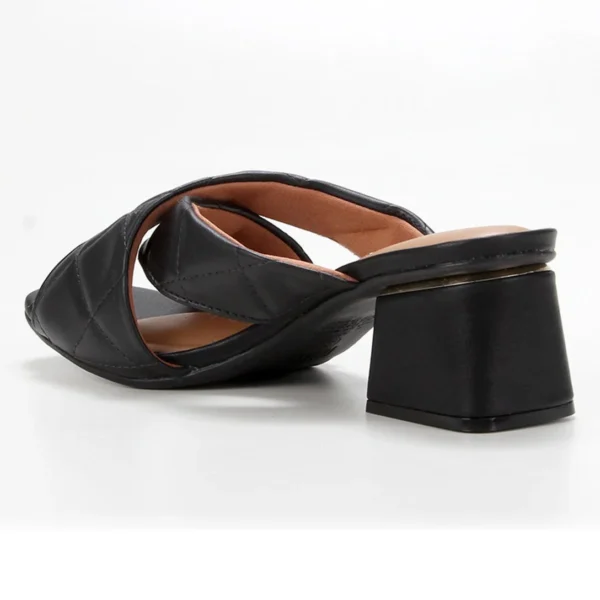 Tamanco Vizzano Salto Bloco Matelassê Feminino - Preto - Imagem 3