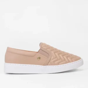 Slip On Vizzano Matelassê Feminino - Bege