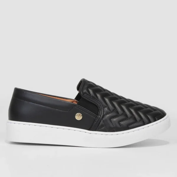 Slip On Vizzano Matelassê Feminino - Preto