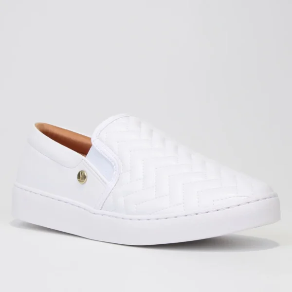 Slip On Vizzano Matelassê Feminino - Branco - Imagem 2