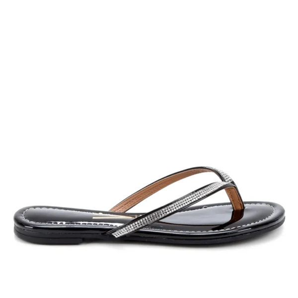 Rasteira Vizzano Strass - Preto