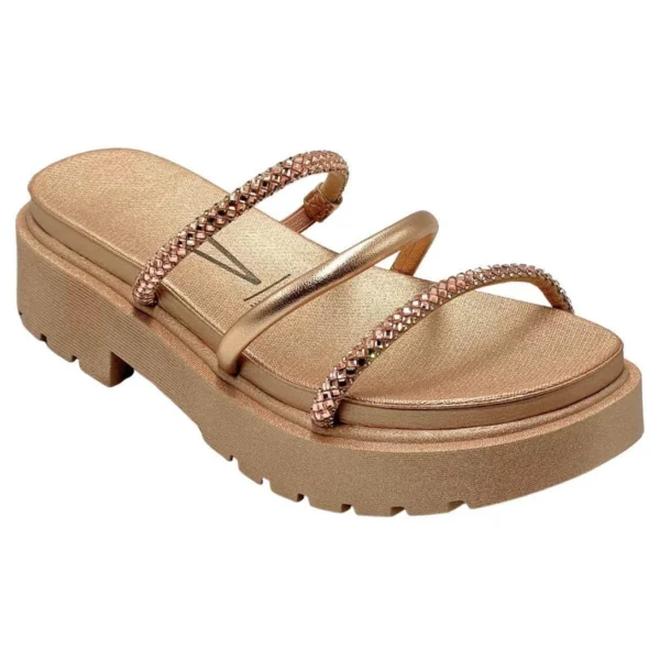 Tamanco Vizzano Flatform Com Strass Feminino - Rosa Antigo - Imagem 2