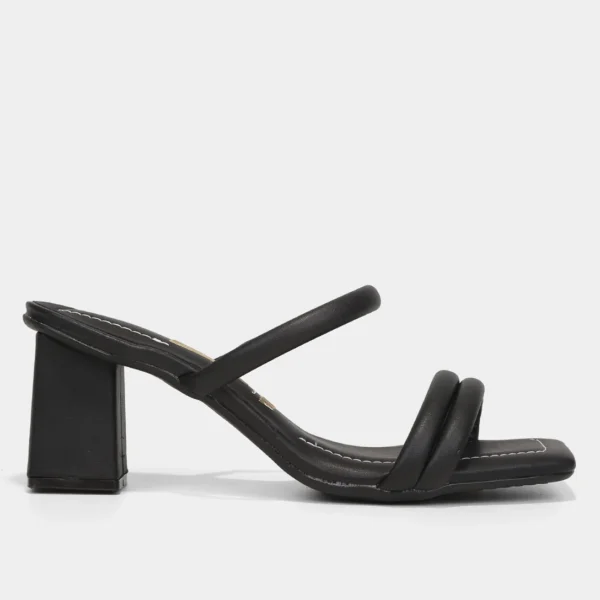 Tamanco Vizzano Salto Médio Feminino - Preto