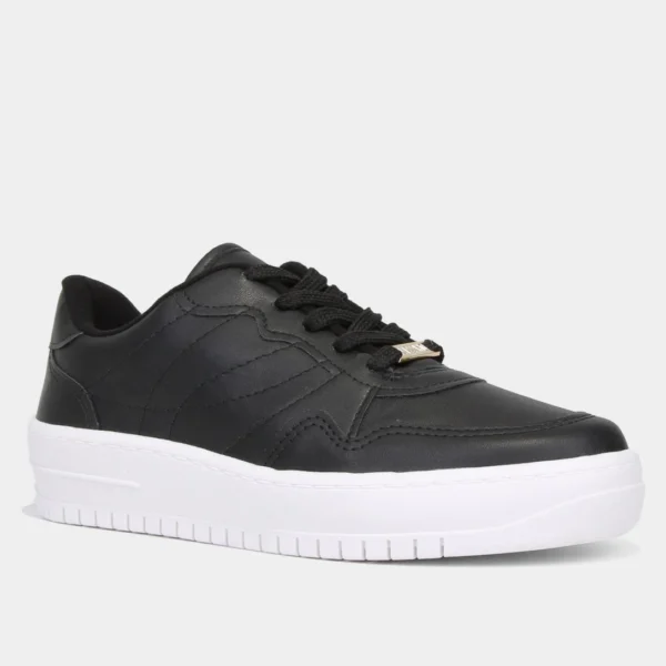 Tênis Vizzano Casual Feminino - Preto + Branco - Imagem 2
