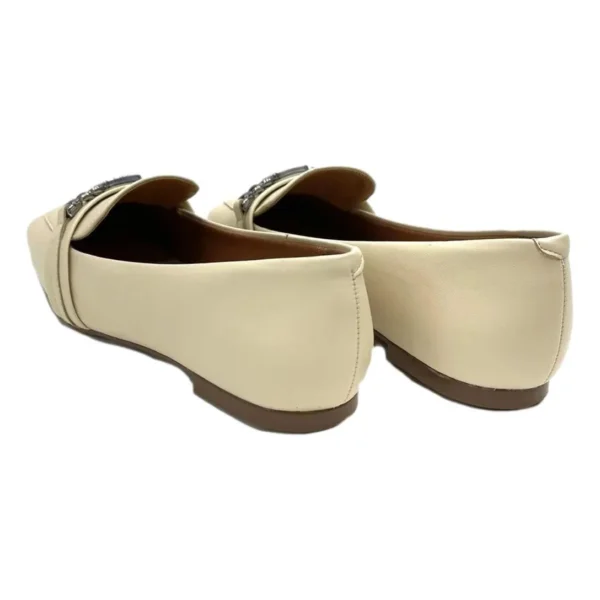 Sapato Feminino Mocassim Vizzano Fivela Corrente - Creme - Imagem 4
