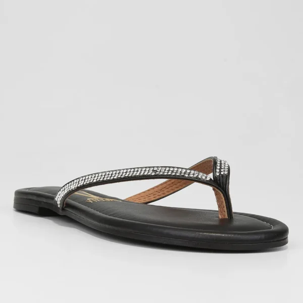 Rasteira Vizzano Brilho Feminina - Preto - Imagem 2