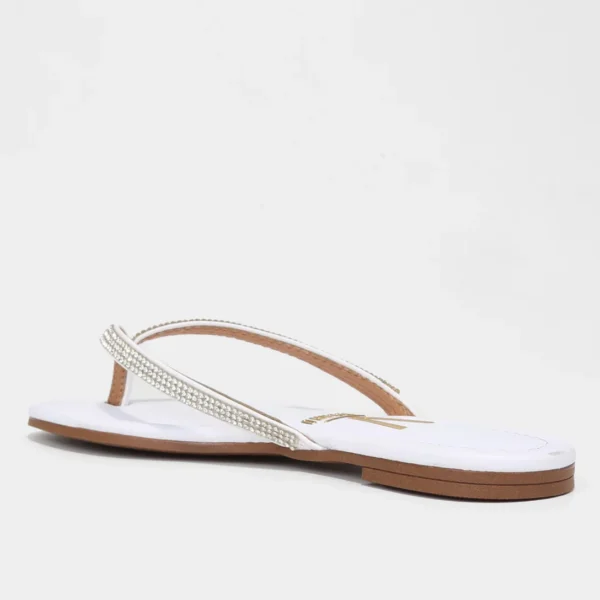 Rasteira Vizzano Brilho Feminina - Branco + Bege - Imagem 3