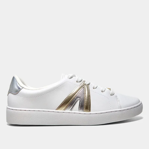 Tênis Vizzano Casual Feminino - Branco + prata