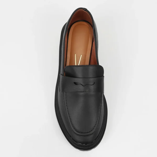 Loafer Vizzano Salto Baixo Tratorado Feminino - Preto - Imagem 4