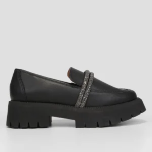 Mocassim Vizzano Brilho Tratorado Feminino - Branco + prata