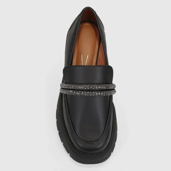Mocassim Vizzano Brilho Tratorado Feminino - Branco + prata - Imagem 4