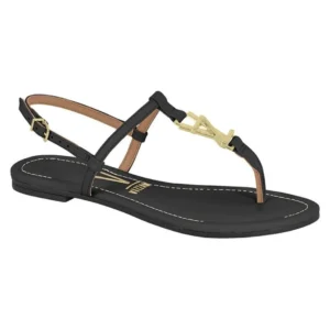 Sandália Rasteira Vizzano Pelica - Preto