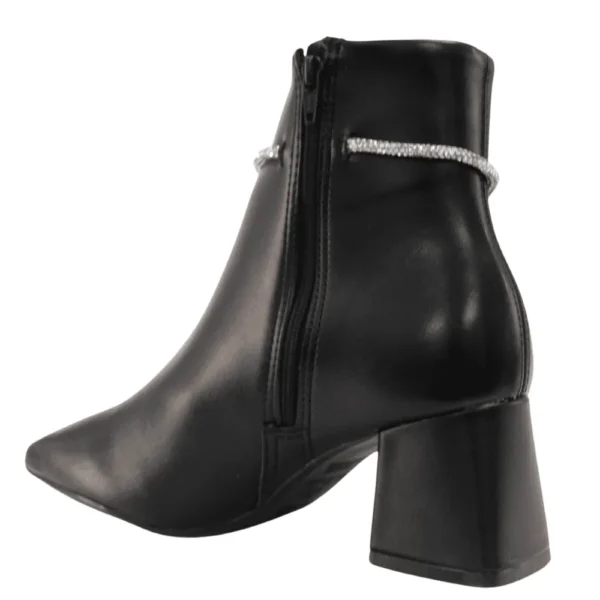 BOTA BICO FINO COM BRILHO VIZZANO FEMININO PRETO - Imagem 4