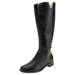 Bota Feminina Cano Alto Vizzano - 3077114 PRETO/CROCO 34