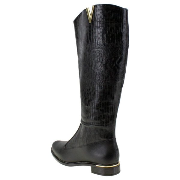 Bota Feminina Cano Alto Vizzano - 3077114 PRETO/CROCO 34 - Imagem 4
