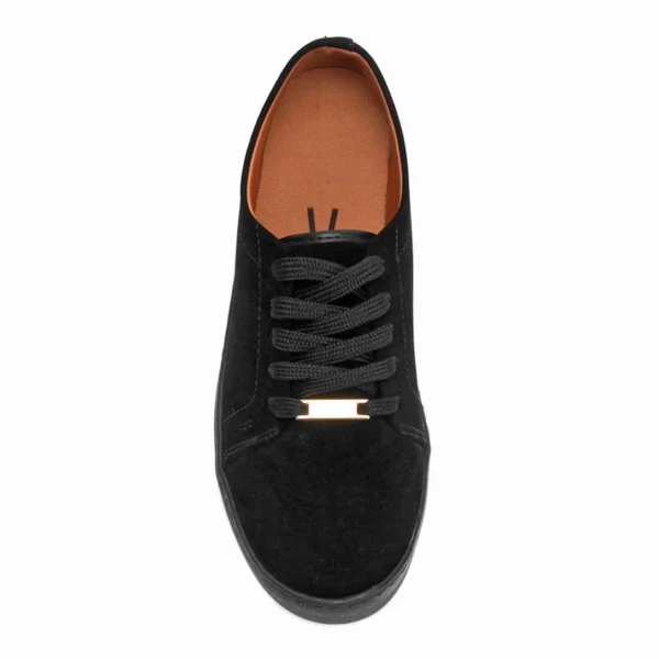 Tênis Vizzano Cano Baixo Camurça Feminino - Preto - Imagem 4
