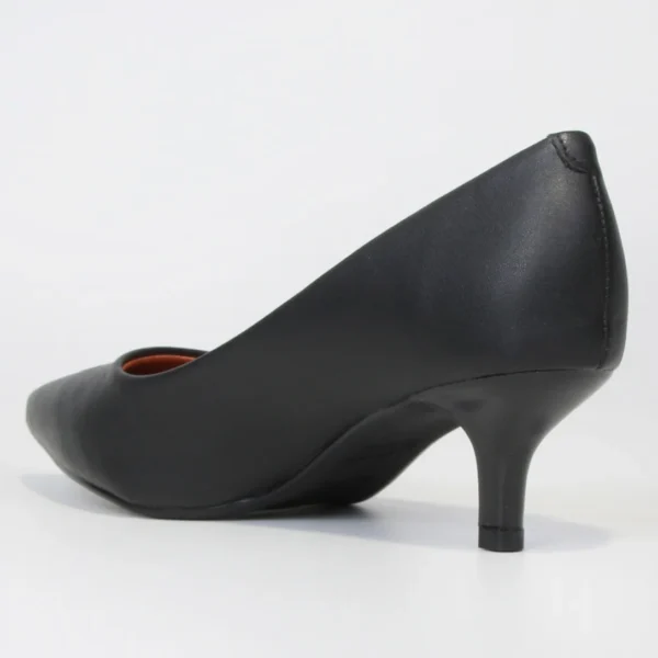 Scarpin Vizzano Salto Baixo Básico Bico Fino Feminino - Preto - Imagem 3
