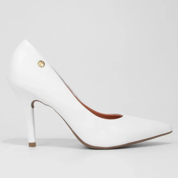 Scarpin Vizzano Salto Alto Bico Fino - Branco