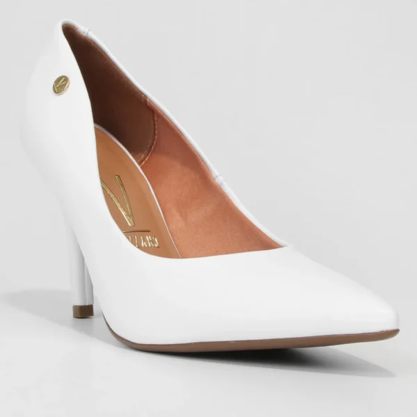 Scarpin Vizzano Salto Alto Bico Fino - Branco - Imagem 2