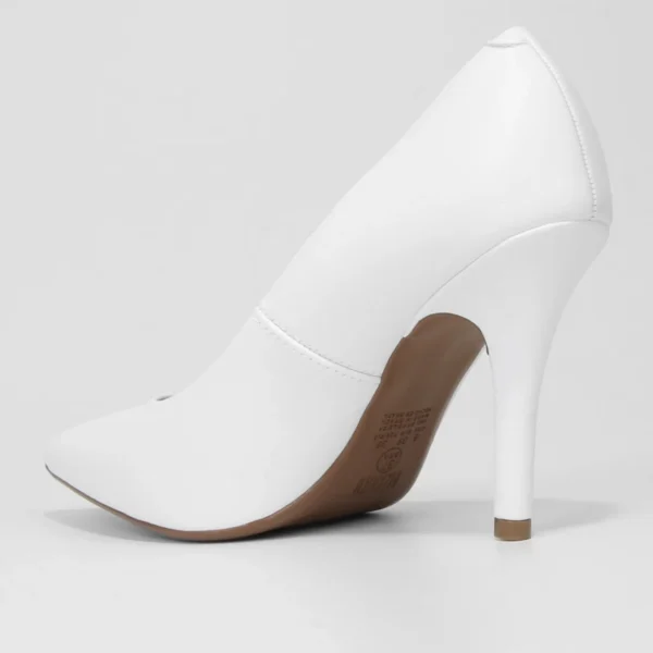 Scarpin Vizzano Salto Alto Bico Fino - Branco - Imagem 3