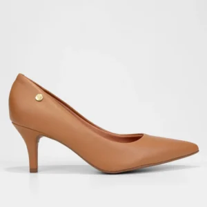 Scarpin Vizzano Salto Médio Bico Fino - Caramelo