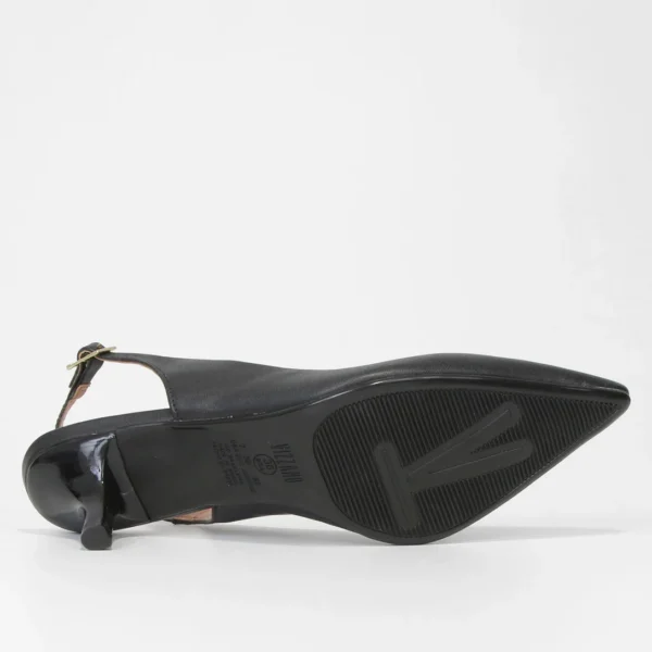 Scarpin Vizzano Slingback Bico Fino Salto Baixo - Preto - Imagem 5