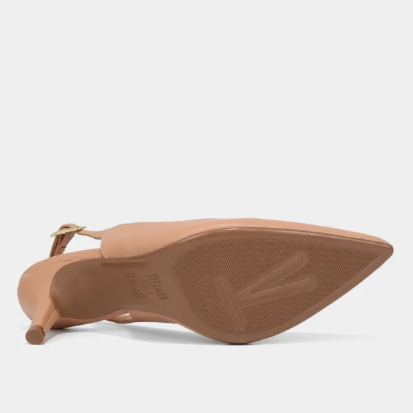 Scarpin Vizzano Slingback Salto Fino Médio - Bege - Imagem 5