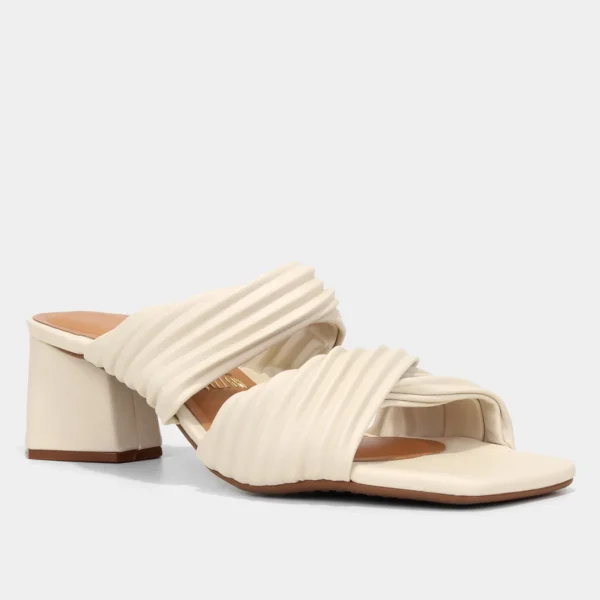 Tamanco Vizzano Textura Salto Bloco - Off White - Imagem 2