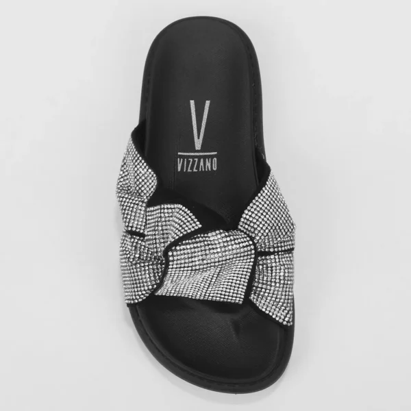 Rasteira Vizzano Nó com Brilho Feminina - Preto + Prata - Imagem 4