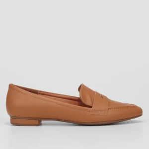Mocassim Vizzano Bico Fino Feminino - Caramelo