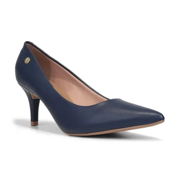 Scarpin Vizzano Feminino Salto Médio Bico Fino 1185.702 - Marinho - Imagem 2