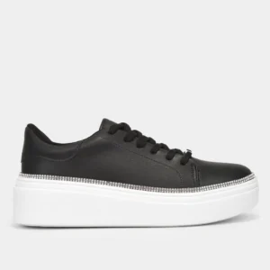 Tênis Vizzano Strass Feminino - Preto + Prata