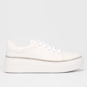 Tênis Vizzano Strass Feminino - Branco + prata