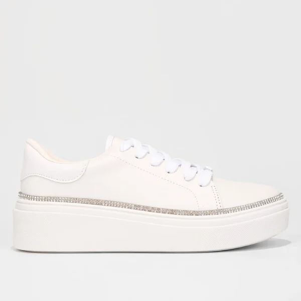Tênis Vizzano Strass Feminino - Branco + prata