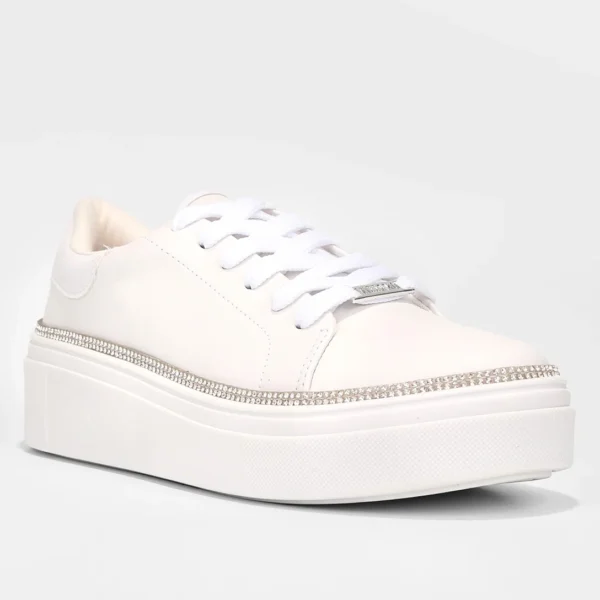 Tênis Vizzano Strass Feminino - Branco + prata - Imagem 2