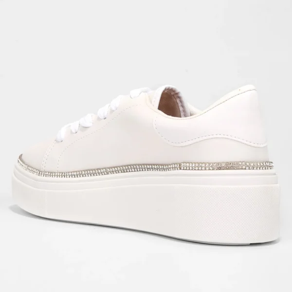 Tênis Vizzano Strass Feminino - Branco + prata - Imagem 3