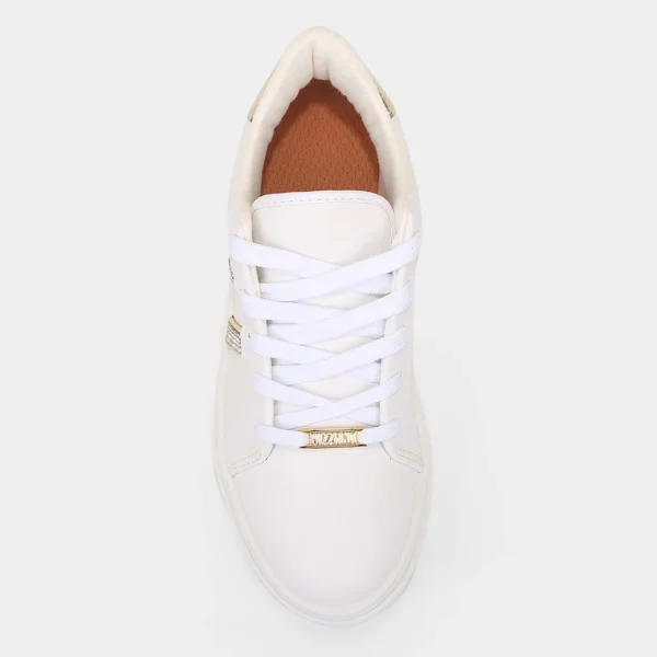 Tênis Vizzano Flatform Strass Feminino - Branco + dourado - Imagem 4