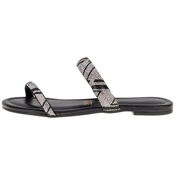 Sandália Feminina Rasteira Vizzano - Preto - Imagem 2