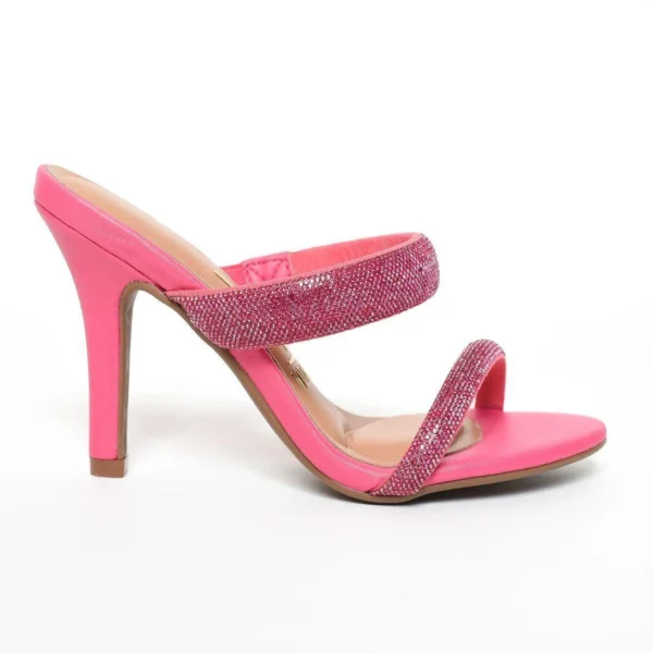 Tamanco Vizzano Tiras Strass Salto Alto - Pink - Imagem 2