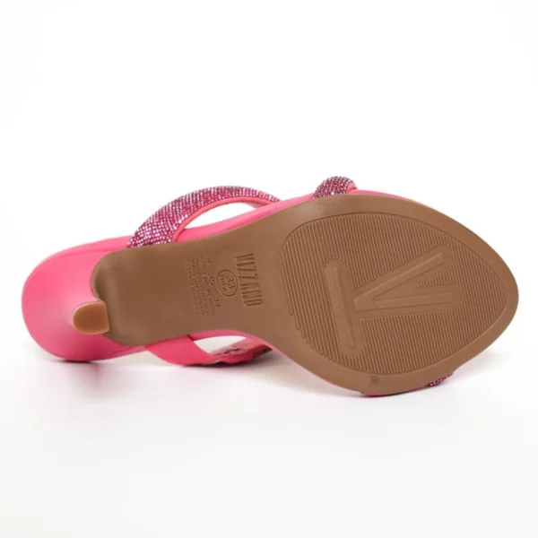 Tamanco Vizzano Tiras Strass Salto Alto - Pink - Imagem 5