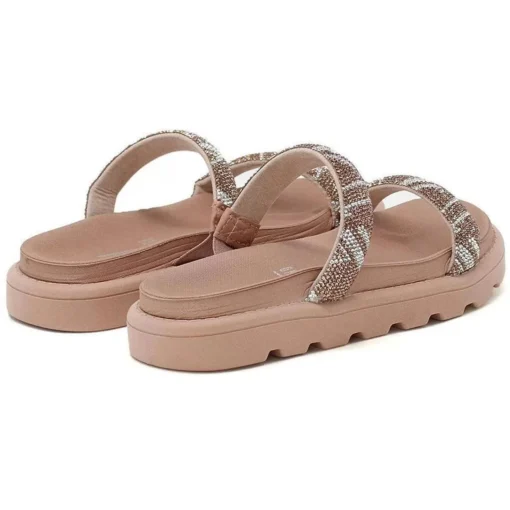 Rasteira Vizzano Flatform Strass Hotfix - Bege - Imagem 3