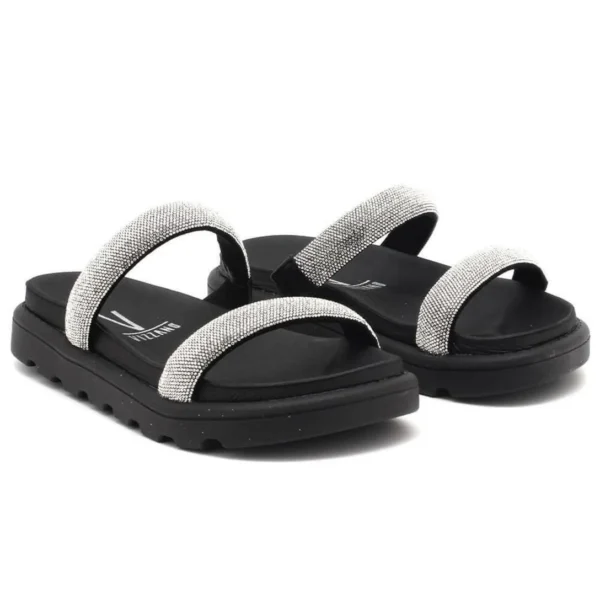 Tamanco Vizzano Flatform Tiras Brilho Feminino - Preto - Imagem 2