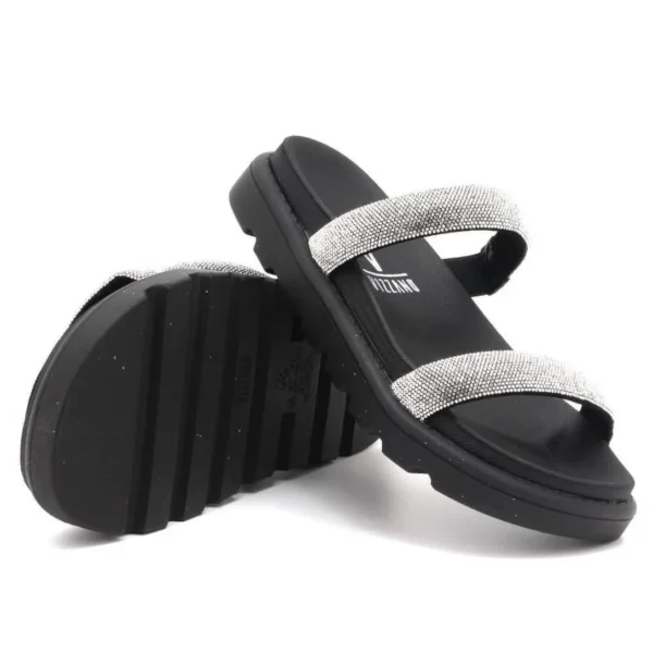 Tamanco Vizzano Flatform Tiras Brilho Feminino - Preto - Imagem 3