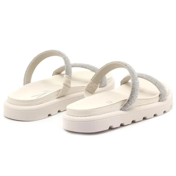Tamanco Vizzano Flatform Tiras Brilho Feminino - Branco - Imagem 4