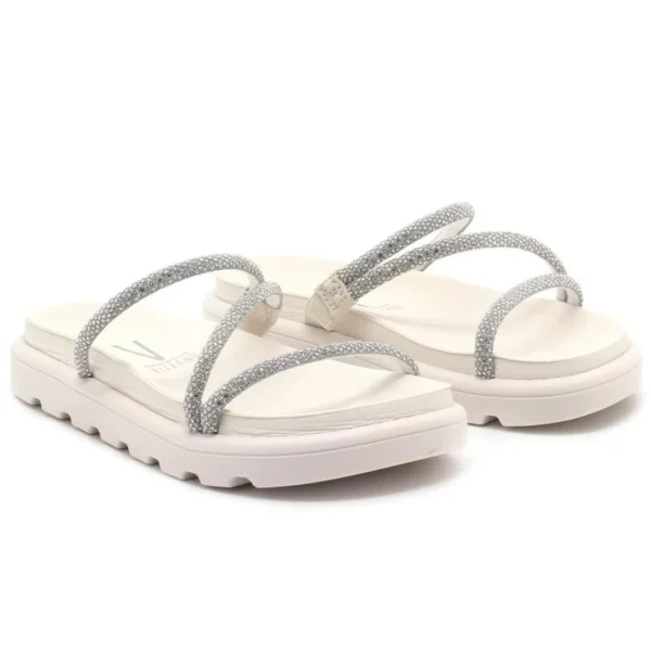 Tamanco Vizzano Flatform Tiras Brilho Feminino - Branco - Imagem 2