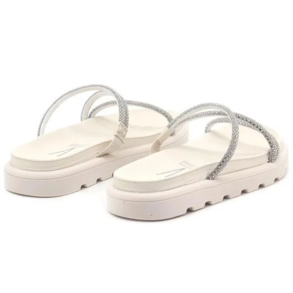 Tamanco Vizzano Flatform Tiras Brilho Feminino - Branco - Imagem 3