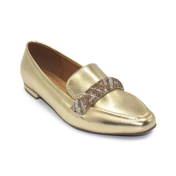 Mocassim Vizzano Metalizado Premium Tira Strass 1351.107 - Dourado - Imagem 2