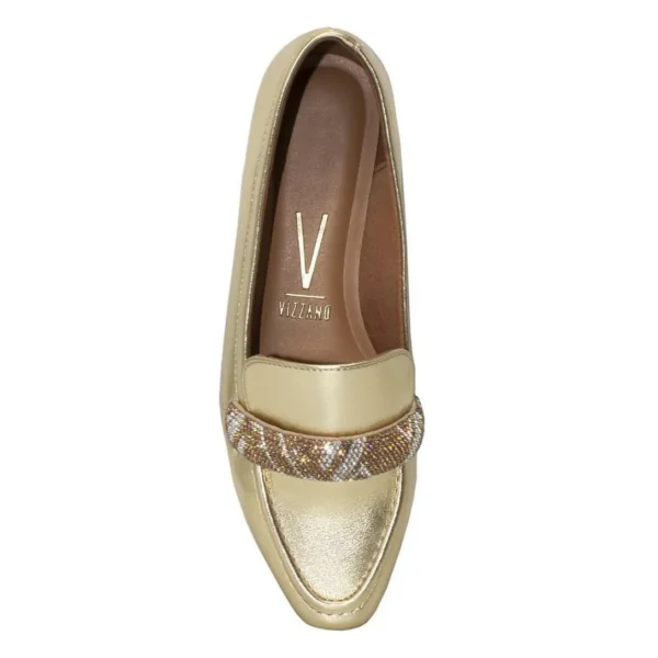 Mocassim Vizzano Metalizado Premium Tira Strass 1351.107 - Dourado - Imagem 4