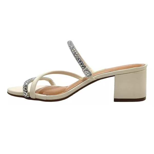 Tamanco Vizzano Tiras Strass Feminino - Off White - Imagem 2